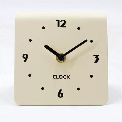 Minimalist modern metal desk clock