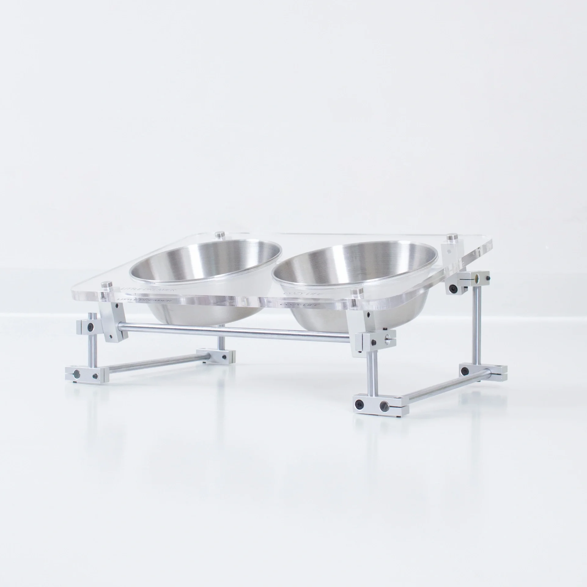 Stainless Steel & Acrylic Cat Bowl